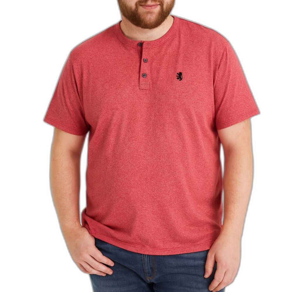 Lion Crest by English Laundry Red Heathered Henley Shirt | Large